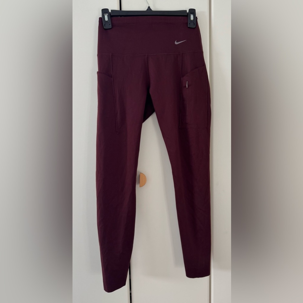 Nike Go Dri-FIT Burgundy Leggings